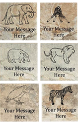 Examples of the four engraving tile options.
