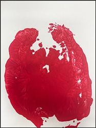 Timbili hoofprint on canvas 4 8x10